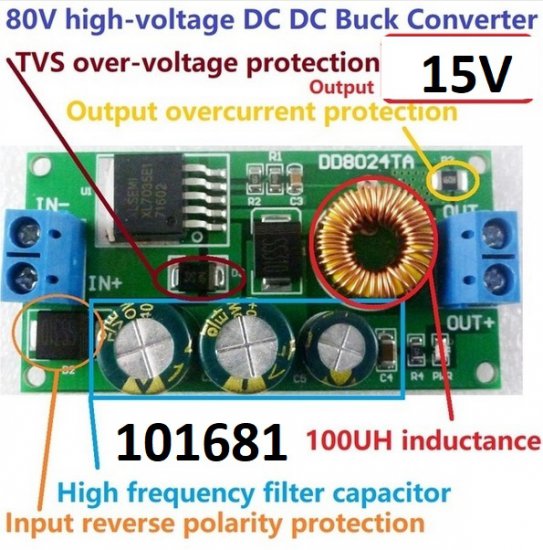 Mni step DOWN DC 14-80V na 15V - Kliknutm na obrzek zavete