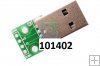 Konektor mini USB samec na PCB Konektor mini USB samec na PCB