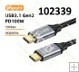 Kabel 100W 10GHz USB3.2 C samec male to C samec male 100cm