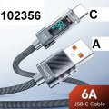 Kabel USB A - C data nabjen 1m display nabjecho vkonu ve W