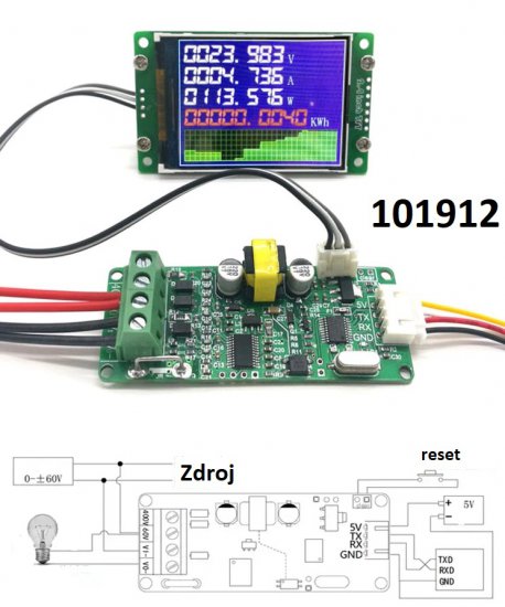 Modul stejnosmrnho men U/I vstup RS232 TTL s LCD - Kliknutm na obrzek zavete