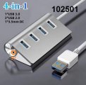 HUB 2.0 + 3.0 monost externho napjen 5V kabel 30cm