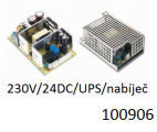 Zdroj 230V / 24 DC / 100W s funkc UPS a nabjekou PSC100B