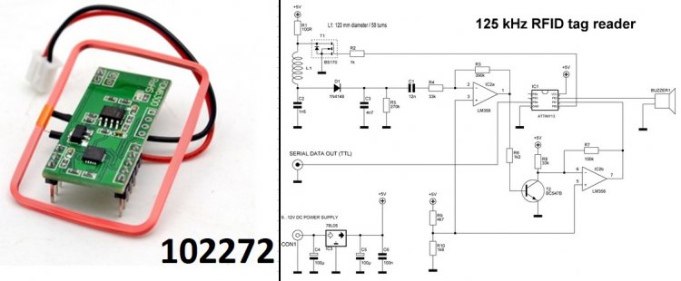 RFID teka pasivnch ip v. cvky 125kHz sriov vstup - Kliknutm na obrzek zavete