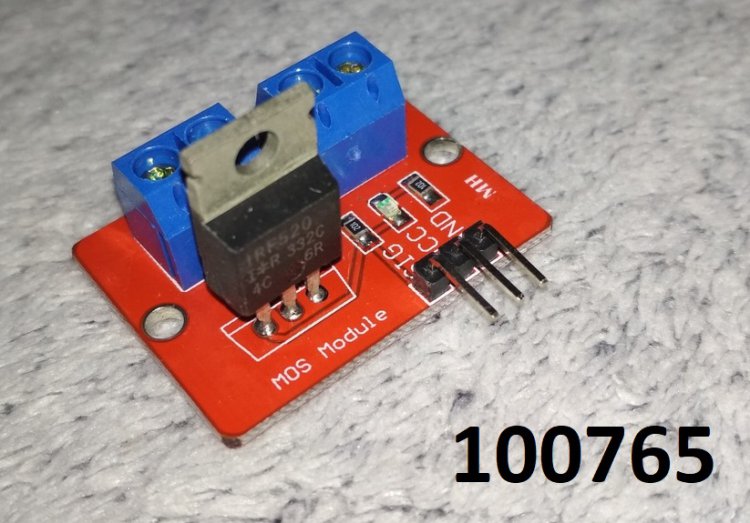 Spna MOSFET 100V 9A Arduino na PCB IRF520 - Kliknutm na obrzek zavete