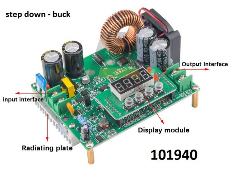 Mni step down buck 600W CC CV RS232 10-75V to 0-60V 12A - Kliknutm na obrzek zavete