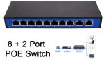 Switch 100/1000 M s aktivnmi POE vstupy af/at 8+2 ETH