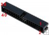 Konektor 40 pin ( 2x20 pin ) samec male do PCB se zámkem Konektor 40 pin ( 2x20 pin ) samec male do PCB se zámkem