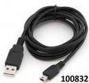 Kabel USB A - miniUSB, 1m, ern