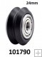 POM kolečko W-slot pojezdu velké 24mm osa 5mm šířka 10,8mm POM kolečko W-slot pojezdu velké 24mm osa 5mm šířka 10,8mm