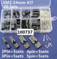 Boxovan sada konektory JST SM rozte 2,54 mm se zmkem