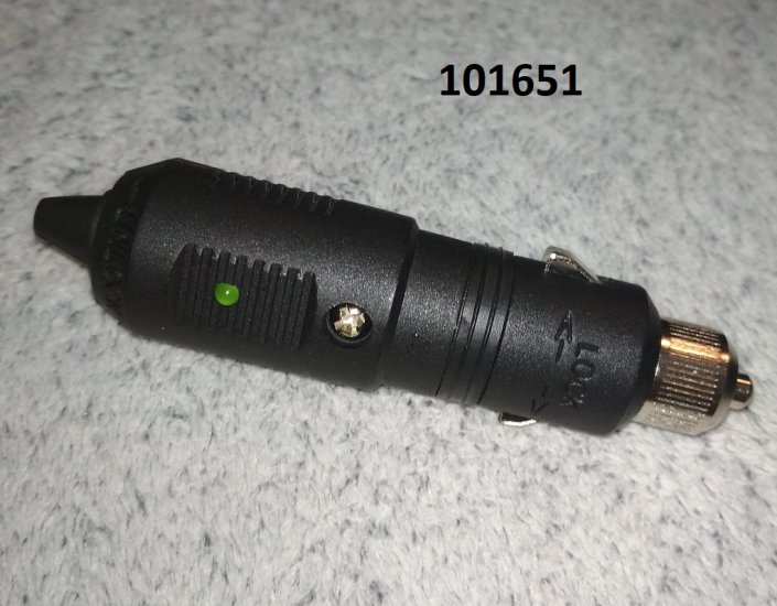 Konektor samec autozapalovae s LED a trubikovou pojistkou - Kliknutm na obrzek zavete
