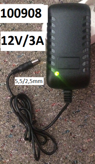 Sov adaptr 230V/12V, 3A, jack 5,5/2,1-2,5mm kompatibiln LED - Kliknutm na obrzek zavete