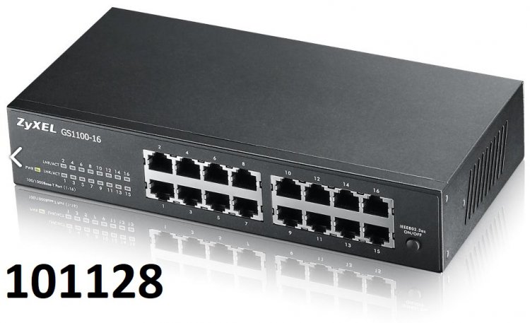 GS1100-16, 16-port 10/100/1000Mbps Gigabit Ethernet switch - Kliknutm na obrzek zavete