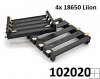 Držák 4x 18650 Li-ion - pájecí výstupy série i paralel Držák 4x 18650 Li-ion - pájecí výstupy série i paralel