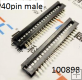 Konektor 40 pin ( 2x20 pin ) samec male na plochý kabel Konektor 40 pin ( 2x20 pin ) samec male na plochý kabel