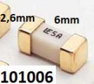 Pojistka PCB mini micro 1A, 2,6 x 2,6 x 6,0mm zlacen