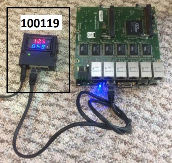 Tester POE kabelu TPOE-XB1 s menm napt POE a odbru proudu - Kliknutm na obrzek zavete