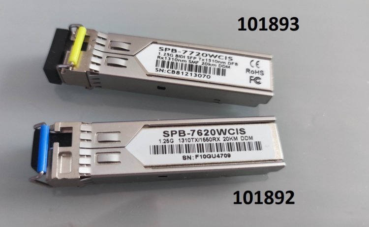 Pevodnk optick SFP TX Mikrotik 1.310nm 1,25G 20km modr - Kliknutm na obrzek zavete