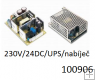 Zdroj 230V / 24 DC / 100W s funkcí UPS a nabíječkou PSC100B