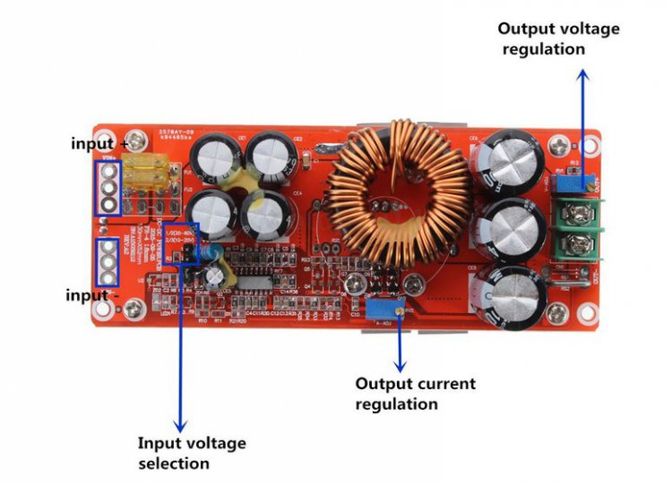 Mni step UP DC/DC z 8-60V (12/24V) na 12-83V 24/48V 10A 1200W - Kliknutm na obrzek zavete