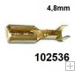 Faston samice men pro noe 4,6mm prov bronz na kabel