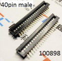 Konektor 40 pin ( 2x20 pin ) samec male na ploch kabel