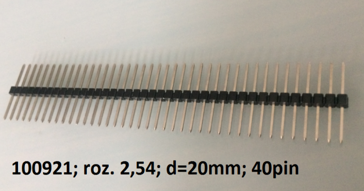 PCB konektor, oboustrann hebnek 40pin, 20mm, rozte 2,54mm - Kliknutm na obrzek zavete