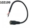 Kabel 18AWG konektor samice DC JACK 5,5/2,1 dlka cca 20cm