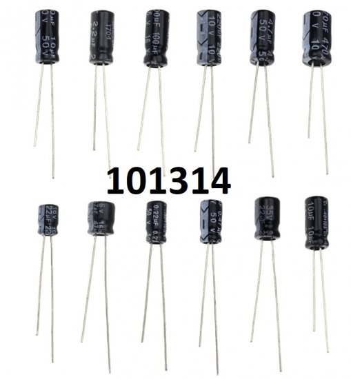 Kondenztory elektrolytick po 2 ks 105C 12 hodnot M47 - 470M - Kliknutm na obrzek zavete