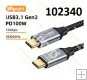 Kabel 100W 10GHz USB3.2 C samec male to C samec male 300cm
