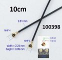 Pigtail MHF4 to MHF4 10cm kabel 0,81mm, max. 6GHz