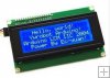 LCD 20x4 display znakov v. I2C 2004 modr