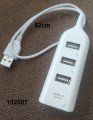HUB usb 2.0 3-port 52cm kontroln LED napjen