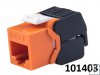 Zásuvka ethernet konektor do panelu RJ45 zlacený keystone Zásuvka ethernet konektor do panelu RJ45 zlacený keystone