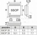 Pouzdro SSOP-20 - rozmry - neprodejn