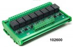 Rel modul 8x rel s optolenem spnn UCC i GND 24V rel 230V