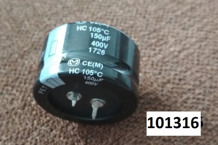 Kondenztor elektrolytick 150uF 400V 35x21 rozte 10 mm 105C - Kliknutm na obrzek zavete