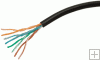 Kabel FTP venkovní, stíněný, drát, UV odolný, cívka 305m