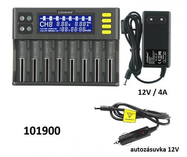 Nabjeka LitoKala S8, 1 a 8ks Li-ion NiMH a 2A inteligentn - Kliknutm na obrzek zavete