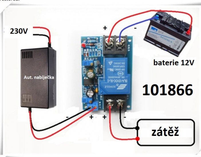 Odpojova baterie akumultoru pi podpt 10,5V 30A automatick - Kliknutm na obrzek zavete