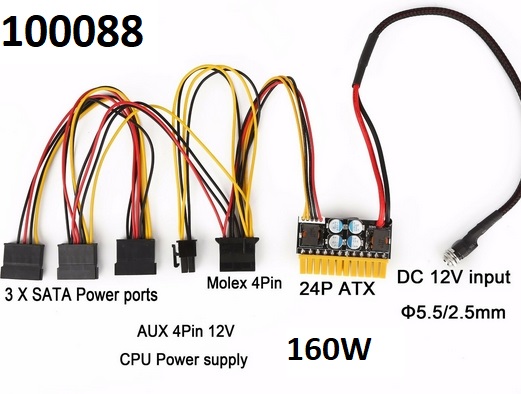 Napjec zdroj ( mni ) 12V->ATX (P4) picoPSU-160W - Kliknutm na obrzek zavete