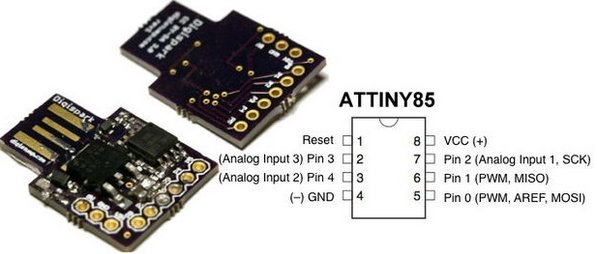 ARDUINO TINY85 micromodul USB Digispark DIY - Kliknutm na obrzek zavete