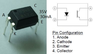 DPC-817 optolen LED 20 mA, EC 35V 30mA DIP - Kliknutm na obrzek zavete