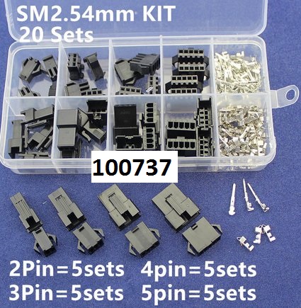Boxovan sada konektory JST SM rozte 2,54 mm se zmkem - Kliknutm na obrzek zavete