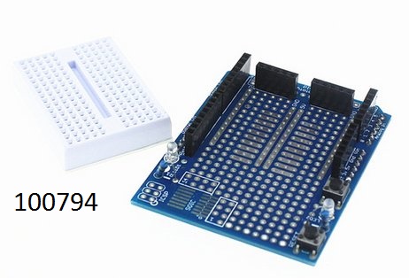 Arduino UNO shield s testovacm polem tlatky a LED - Kliknutm na obrzek zavete