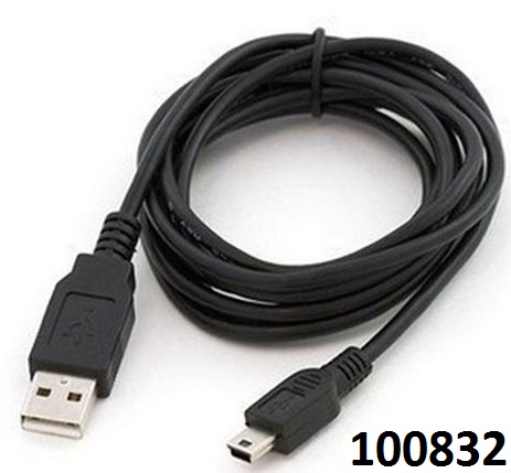 Kabel USB A - miniUSB, 1m, ern - Kliknutm na obrzek zavete