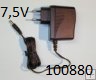 Sov adaptr 230V / 7,5V=, 1,0 A, jack 5,5/2,1mm zelen LED