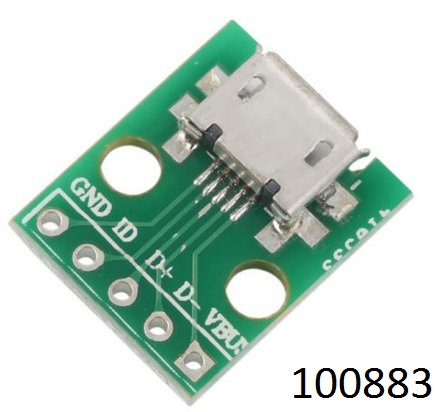 Konvertor micro USB B do DIP PCB - Kliknutm na obrzek zavete