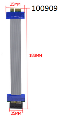 Kabel ploch prodluovac PCI Express - PCI express cca 19 cm - Kliknutm na obrzek zavete